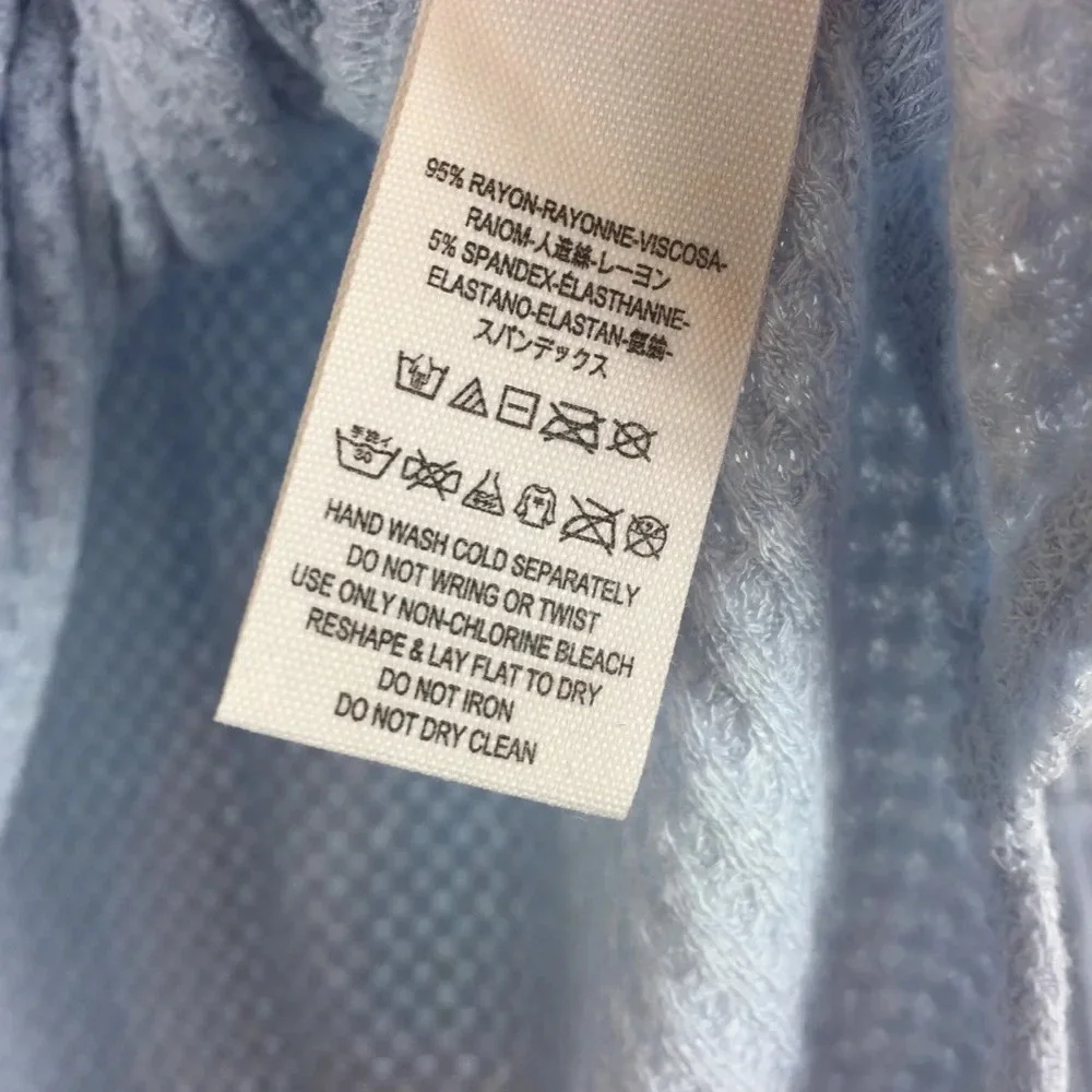 Free People Kristina Drippy Long Sleeve Thermal in Sky Blue Medium